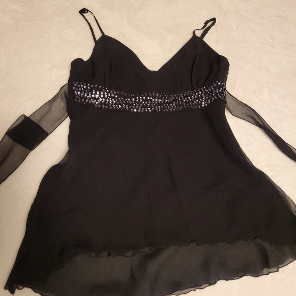 Forever 21 Black Dressy Top (sm)